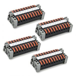 Kit de Bornier Électrique 40 Pièces pour Rail Din - Bornes à Vis Noir pour Projets de Bricolage, Câblage Rapide Enfichable (RONZEO LIMITED, neuf)
