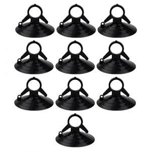 Ventouses 10 pièces 1,77 pouces ventouses en plastique avec anneau de traction pour pare-soleil de voiture en verre noir (crochets non inclus) ventouses pour ventouses en verre ventouses en plastique (xuanenxianJianKaoJianDianZiShangWuyouxiangongsi, neuf)
