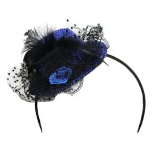 Serre-tête bibi à paillettes - Accessoire de costume d'Halloween élégant avec détails étincelants (bleu, taille unique) (Rocking Party, neuf)