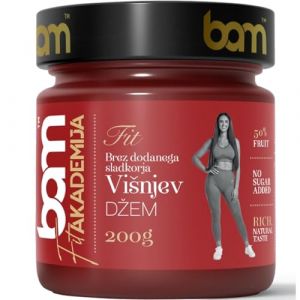 BAM Topping Fruits - 200g - 70% de Fruits, Sans Gluten - Pour Gâteaux, Yaourts, Smoothies et Desserts, Abricot sans sucre, Cerise acidulée sans sucre (BAM - become a master, neuf)