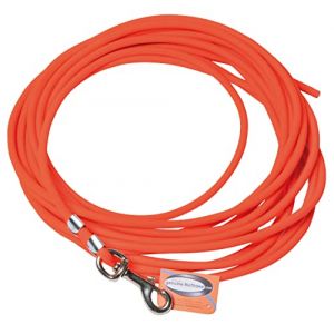 JANUEL - Laisse Longe de Recherche Chien Sangle Biothane Tubulaire - Longueur 10m x Diamètre 8mm - Orange (Alphamanagement, neuf)