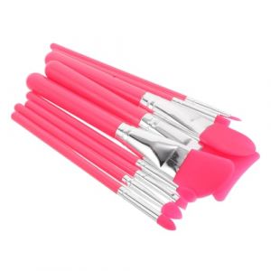FOMIYES Ensemble De 9 Pinceaux De Maquillage Pour Le Visage Avec Pour Femme Pinceau &Agrave; L&egrave;vres En Silicone Pinceau &Agrave; Paupi&egrave;res Pinceau &Agrave; Sourcils Et Pinceaux En R&eacute;sine Uv (Family&Personal, neuf)