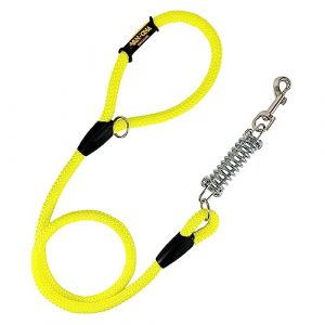 Laisse pour Chien, Amortisseur, Anti-Traction, pour Chiens de Taille Moyenne et Grande, Fabriquée en Espagne. 120cm. Jaune (AVANZONA, neuf)