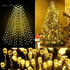 ELKTRY 400LEDs 10 x 2m Guirlande Lumineuse Sapin de Noel Avec Diamant, Guirlande Lumineuse Sapin Noël 8 Modes d'Eclairage Etanche IP44, Guirlande Sapin Lumineuse Pour Fête, Sapin Noel-Blanc Chaud (PANYIYOU, neuf)