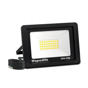 Wegoodlife 30W Projecteur LED Ext&eacute;rieur, Super Lumineux 2335LM Spot LED Ext&eacute;rieur, 3000K Blanc Chaud &Eacute;clairage Mural d'ext&eacute;rieur, IP66 &Eacute;tanche, &Eacute;clairage Ext&eacute;rieur pour Jardin, Terrasse, Garage, Cour (ZHIHAOXUAN, neuf)