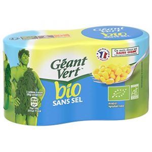 G&eacute;ant Vert Mais L&eacute;gume sans Sel Bio 2 x 1/4 300 g (AbcMarket, neuf)