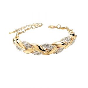 BARRU 1 pi&egrave;ces Bracelets Vintage Feuille- Bracelet Jonc Feuille Ouvert Taille R&eacute;glable Style Boh&ecirc;me, Bijoux Fantaisie Cadeau pour Femme Fille pour Anniversaire No&euml;l et F&ecirc;tes (STAR PENGPENG, neuf)