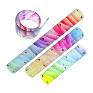 3 Pi&egrave;ces Flexible Set R&egrave;gle, Flexible en Plastique Regle Graduee, pour Bureau &Eacute;cole Papeterie &Eacute;tudiants Enfants, Multicolore Regle, 15/20/30 cm (guangzhouziqing, neuf)