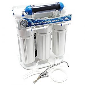 Naturewater NW-RO400-B3LS3 – Système Osmose Inverse (RO) 5 étapes – 1500 l/j 400 GPD – Robinet Manomètre Cadre – Montage mural Sous évier – Osmoseur Filtration Purification Filtre Eau potable robinet (Wiltec Wildanger Technik GmbH, neuf)