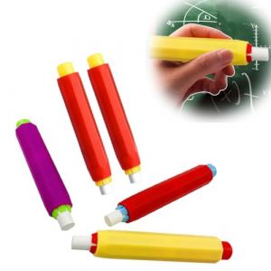 Porte Craie,Plastique Porte-Craie,Porte-Craie en Plastique Réglable,Clip à Craie,Support en Plastique,Support à Craie,pour École,Bureau,Enfants, Enseignants,Coloré,5 Pièces (DuXin-FR, neuf)