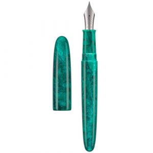 Asvine C80 Stylo-plume #8 à pointe moyenne - Grand stylo artisanal avec convertisseur - Ensemble de collection (vert pailleté) (Eorfa Direct, neuf)