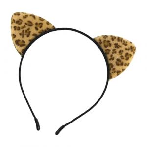 Bandana Chat Adulte - Accessoire &Eacute;lastique Costume L&eacute;opard D&eacute;guisement - Bandana &agrave; Oreilles de Chat pour Femme,Pour F&ecirc;tes Carnaval Cosplay Anniversaire R&eacute;unions Familiales C&eacute;l&eacute;brations Saisonni&egrave;res (huanqinf, neuf)