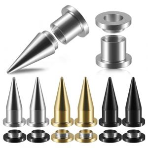 Lot de 2 &eacute;carteurs d'oreille en acier inoxydable, kit de vis d'&eacute;tirement for &eacute;carteur d'oreille 2 en 1, bijoux de per&ccedil;age for le corps(Silver,7 MM) (LYLLYLXY, neuf)