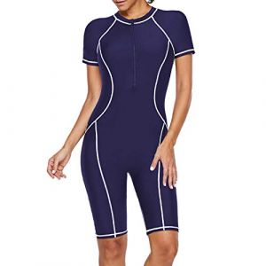 Jywmsc Maillots de Bain Une pi&egrave;ce pour Femmes Boyleg Athletic Training Maillots de Bain Maillot de Bain,Plage Anti-UV Quick Drying Natation Surfing Combinaison de plong&eacute;e (Jywmsc, neuf)
