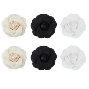 SUPERFINDINGS 6Pcs 3Couleurs Broche Camélia Épingle Camélia Épingle à cheveux en forme de fleur Broche fleur en tissu épingle Pour les femmes Accessoires pour la décoration de vêtements de cheveux (SUPERFINDINGS  FR, neuf)
