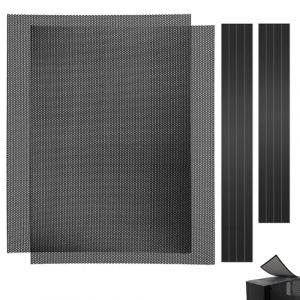 Jortmrd 2 Pièces DIY Filtre Anti-Poussière PC Filtre de Ventilateur en PVC Filtre de Ventilateur D'ordinateur en PVC Filtre en Maille pour Boîtier avec 8 Bande Magnétique (400 x 300 mm) (FUKJLKSESOIR, neuf)