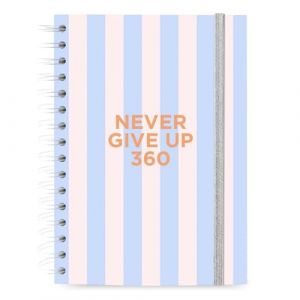 Women Warriors Agenda 2026 Journalier A5 Never Give Up 360 &ndash; Daily Planner Spiral&eacute; 1 Jour par Page avec Trackers Mensuels, To-Do Lists et Notes Quotidiennes | Blue Stripes (Women Warriors, neuf)