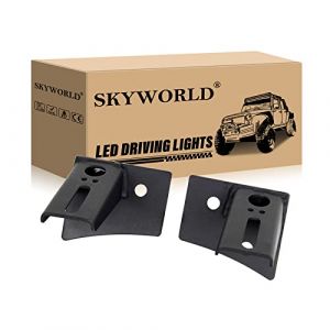 SKYWORLD Kit de supports de lumi&egrave;re de travail &agrave; LED de pare-brise inf&eacute;rieur simple supports de lumi&egrave;re pour JP Wrangler JK/JKU 2007-2017 (SKYWORLD-EU, neuf)