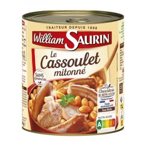 WILLIAM SAURIN - Le Cassoulet Mitonné 840G - Lot De 4 (best deal epicerie, neuf)