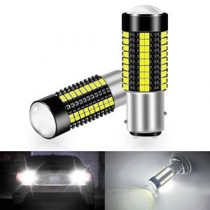 Teguangmei 1157 BAY15D P21/5W Ampoules LED de Voiture 5W Ultra Lumineux Blanc 6000K 3020 126SMD LED Frein de Recul Arr&ecirc;t Arri&egrave;re Feux de Brouillard Arri&egrave;re Position Feu Arri&egrave;re 12-24V (2 PCS) (TeguangmeiEUR, neuf)