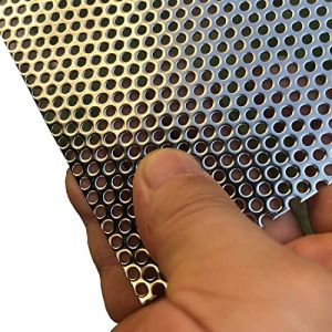 FengYoo Tôle perforée | Tôle perforée en acier inoxydable Trou de 3 mm, épaisseur 1.1 mm- 400 mm x 200 mm - Tôles perforées en métal | Grille inox | Grillage gouttiere (fengyaosiwang, neuf)