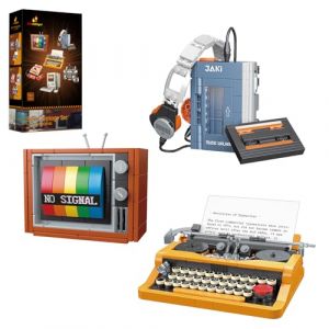 JMBricklayer 20131 Kit de Construction pour Lecteur CD et Lecteur CD rétro - Appareils ménagers Vintage - Kit de décoration de la Maison - Jouet rétro pour Adultes et garçons (JMBricklayer, neuf)
