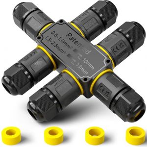 PEBA Connecteur de câble étanche à 3 broches, 6 voies IP68, connecteur de câble étanche de 4 à 12 mm de diamètre, boîte de distribution extérieure, borne de connexion avec levier pour l'extérieur (PEBA-EU, neuf)