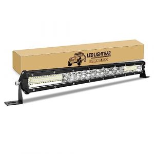 RIGIDON 20 Pouces 50cm 180W Barre de Led 4x4, Spot et Flood Phare de Travail LED, Barre d'éclairage led pour Off Road Voiture Camions Tracteur SUV UTE ATV, 12V 24V 6000K Blanc feu antibrouillard (JIANDAO, neuf)