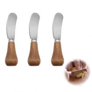 Multifonctionnel et Exquis Couteau a Beurre Couteau à tartiner le fromage Épandeur De Fromage en Acier Inoxydable Couteau à beurre debout pour Sandwichs à La Crème Au Fromage Au Beurre(3 Pièces） (SpreedYueyue, neuf)