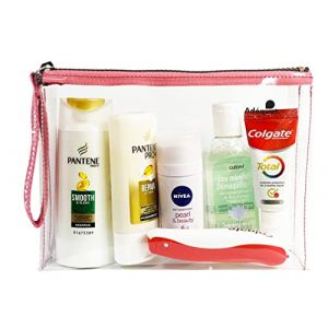 Trousse de toilette Avion Femme // Travel Kit // Trousse de voyage Avion // Id&eacute;al valise cabine // Conforme normes a&eacute;roportuaires (EVER GROUPE, neuf)