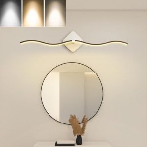 XINYASEE Applique LED pour miroir de salle de bain 12-20W 60-100 cm, lampe murale moderne pour miroir de salle de bain, lampe murale de salle de séjour, lumière changeante tricolore (100CM) (XINYASEE, neuf)