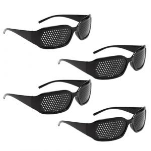 NISYQHA 4 Paire Lunettes St&eacute;nop&eacute;&iuml;ques, Lunettes St&eacute;nop&eacute;, Unisex Lunette &agrave; R&eacute;seau Augmentation de la Vue, R&eacute;duction de Fatigue Oculaire(Noir) (ffdgfd43y, neuf)