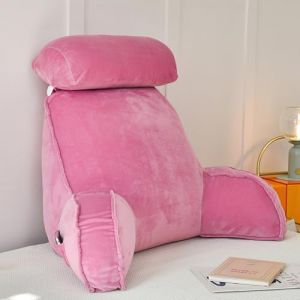 MANGGUO Oreiller De Lecture avec Accoudoirs -Portable Oreiller De Lecture pour Lit avec Cale Nuque & Bras - Confort Et Ergonomie Coussin Cale Dos Canapé pour Lit & Fauteuil & Canape (nai qi mao yi, neuf)