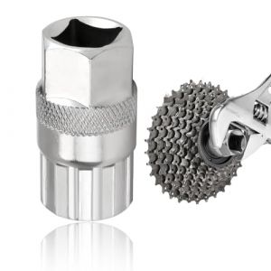 Outil de Réparation et Retrait de Roue Libre pour Vélos,Cassette Demonte Douille, Acier Carbone Durable,Compatible Shimano, Sunrace, Sram, Dnp pour Cassette de 6,7,8,9,10,11 Vitesses,20×44.8mm (Nazaz Direct, neuf)