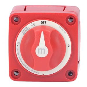 Interrupteur de Batterie KIMISS Marche/arrêt, Interrupteur de Batterie 300A Série M, 3 Positions, Double Circuit D'alimentation, Sectionneur de Coupure, pour Bateau Marin, Voiture, Camion, Remorque, R (Kimiss 24k, neuf)