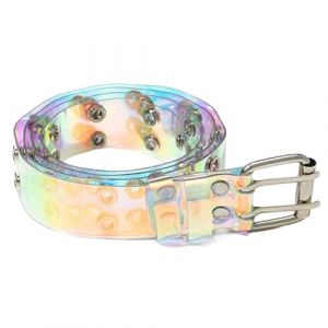 DINSOAVR Ceinture, mode filles ceinture transparente avec double boucle ardillon ceinture de taille amateurs de mode ceinture manteau robe femme large ceinture (guangzhoujucikejiyouxiangongsi, neuf)