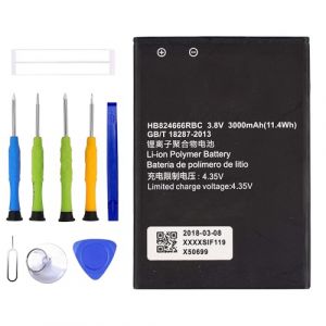 ERYNK HB824666RBC Batterie de rechange compatible avec Huawei E5577 E5785 E5787 WiFi 501HW 502HW HWBBJ1 HWBBN1 HWBBK avec jeu d'outils (ERYNK-Battery, neuf)