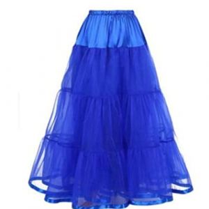 SSDH Jupon Long à Volants Crinoline Vintage Mariage Jupon de mariée pour Robes de mariée sous-Jupe Rockabilly Tutu (Bleu Royal, M) (Sanduohua, neuf)