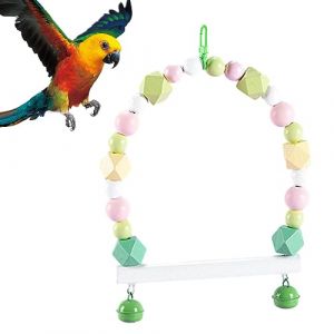 Balançoire pour animaux de compagnie | Jouet à mâcher pour oiseaux, balançoire, perchoir | Jouet pour perruches, accessoires de cage à oiseaux, balançoire pour perroquets, perruches, pinsons. Tumotsit (uk-daming, neuf)