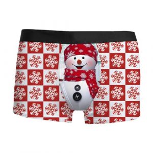 NaLatia Calecon Personnalise Homme, Homme Calecon No&euml;l, Sport Boxer Homme Coton Pas Cher Rigolo Noel Calecon Microfibre Shorty Transparent sous-V&ecirc;tements, Cale&ccedil;on de nouveaut&eacute; Personnalis&eacute; (GUnakd, neuf)