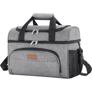 Lifewit Sac-Glaci&egrave;re Isotherme Sac de Courses 23L 32-Canettes, Sac de Pique-Nique pour Plage/Sport, Sac R&eacute;frig&eacute;rant de Double Compartiment, Gris (Lifewit Home FR, neuf)
