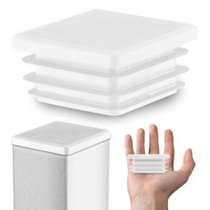 EMFA Bouchon Tube Carré 60x60 mm Blanc – Embout à Lamelles en Plastique – Capuchon 6x6 cm – Lot de 10 (EMFA GmbH, neuf)