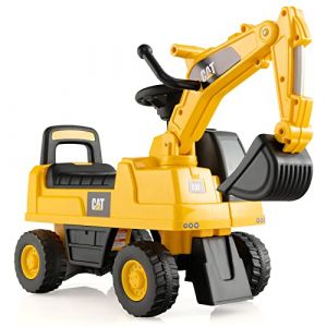 DREAMADE Pelleteuse Enfants 1-3 Ans,Jouet Excavateur Enfant avec Espace de Rangement,Tractopelle Enfant avec Bras à Angle Réglable (Pelleteuse) (DREAMADE, neuf)