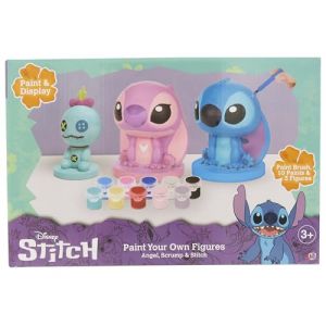 Sambro International Limited CyP Brands Stitch Lot de 3 figurines en plâtre, activités créatives, multicolore, produit officiel (TradeINN, neuf)