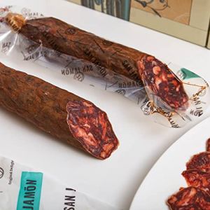 SAN JAM&Oacute;N. Chorizo Cular 100% Ib&eacute;rique de Fabrication Artisanale. Saucisse S&eacute;ch&eacute;e et Emball&eacute;e sous Vide. Morceau Entier de Chorizo Ib&eacute;rique de Bellota de 600 gr. (San Jam&oacute;n, neuf)