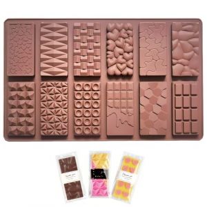 Moule Tablette Chocolat, Pieces en Chocolat Moule,Antiadh&eacute;sif Moule Chocolat, Diamond Dubai Chocolat Pistache Moule, pour R&eacute;aliser Pralines Gaufres et Chocolat (XUX YING LTD, neuf)