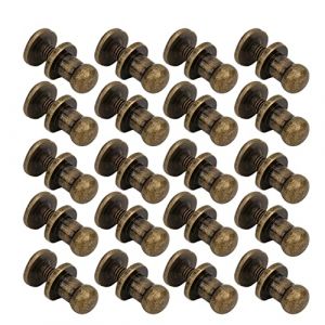 Haofy Vis &agrave; Rivets en Cuivre &agrave; T&ecirc;te Ronde, 7x5mm, 20 Pi&egrave;ces, pour l'artisanat du Cuir, Sacs, Chaussures (T&ecirc;te de moine bronze 7*5mm) (Fiavtiwy, neuf)