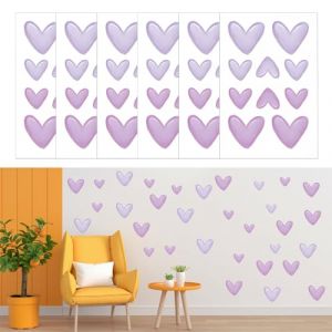 RT 60 Boho C&oelig;ur Stickers Muraux Enfants, Autocollants D&eacute;coller et B&acirc;ton, Imperm&eacute;able Mur D&eacute;calcomanies, Filles de la P&eacute;pini&egrave;re, Stickers Chambre Fille Salon (RTRTGS, neuf)