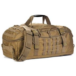 Miramrax Gym Bag Duffle Bags Backpack - Travel Weekender Bag for Men Women Workout Bag for Military,Sports,Overnight,Basketball,Tactical,Football,Waterproof & Tear Resistant (Coyote, 45l) (Knight's Glory, neuf)