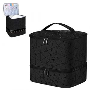 Sac de Rangement Sac de Voyage pour Vernis &agrave; Ongles, Grand Boite Rangement Vernis a Ongle, Trousse de Maquillage Organisateur de Vernis &agrave; Ongles, Sac de Transport pour Accessoires d'ongles (chivalral, neuf)